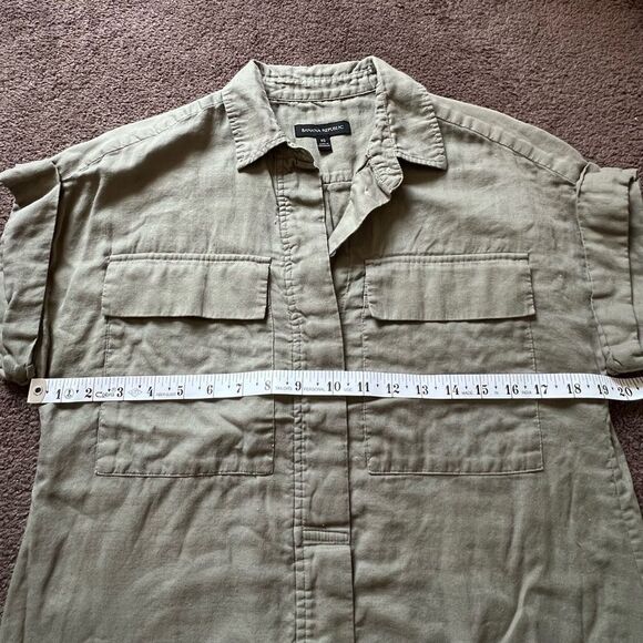 Banana Republic Green Utility Shirtdress - Picture 9 of 11